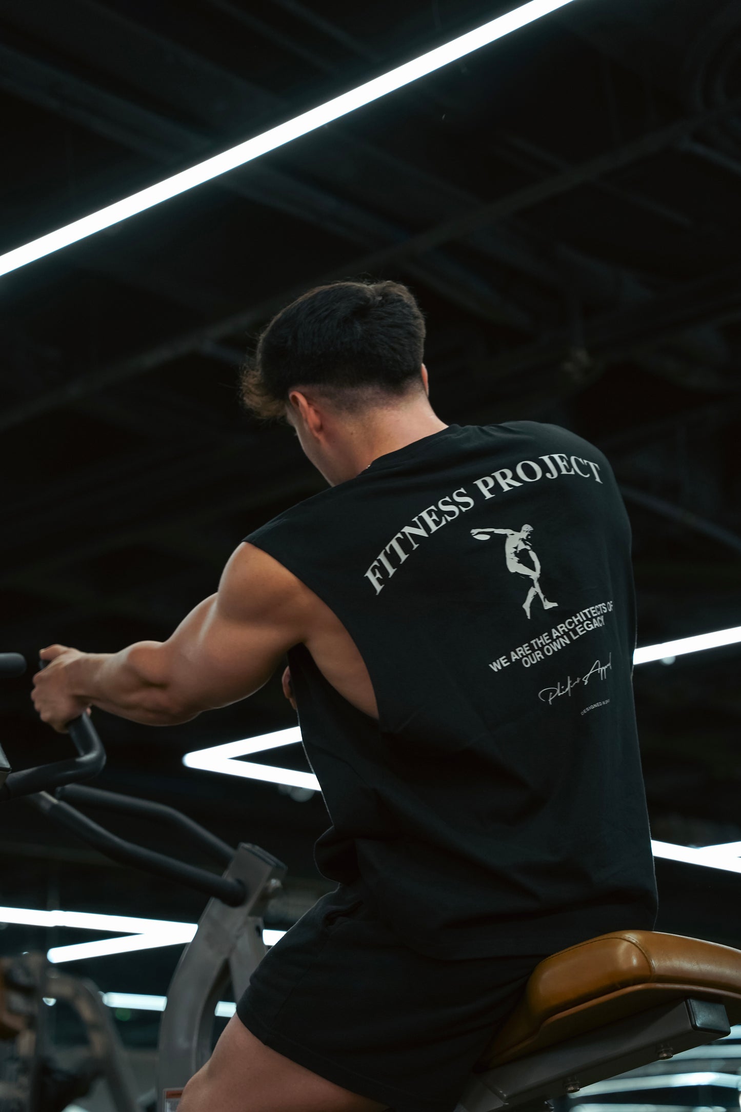 Boxy Cut Off Tank "Fitness Project"