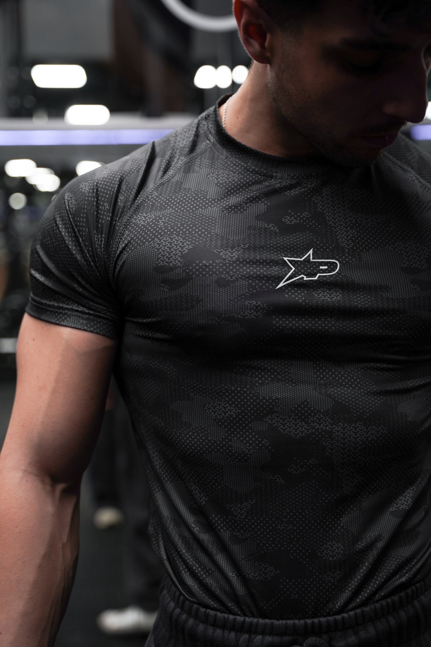 Compression Tee Black Camo