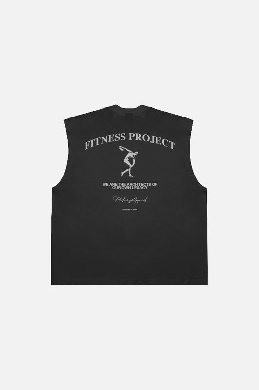 Boxy Cut Off Tank "Fitness Project"